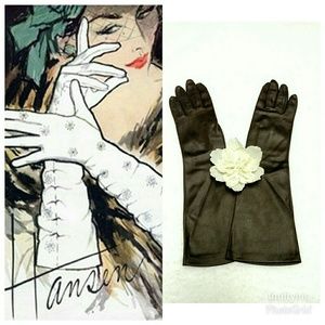 Hansen Vintage Brown Nylasuede Dress Gloves-7